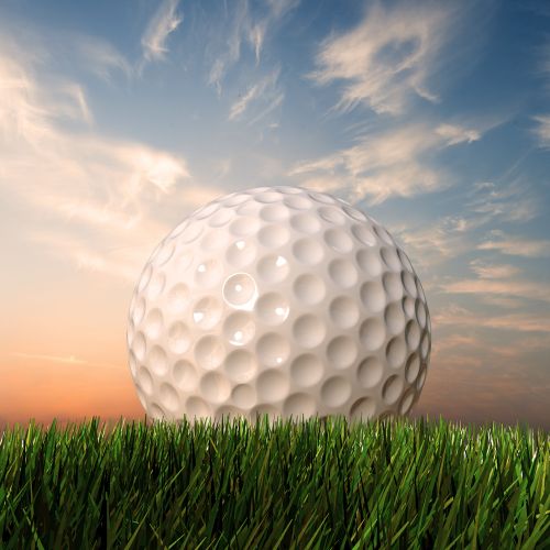 Golf ball on a green